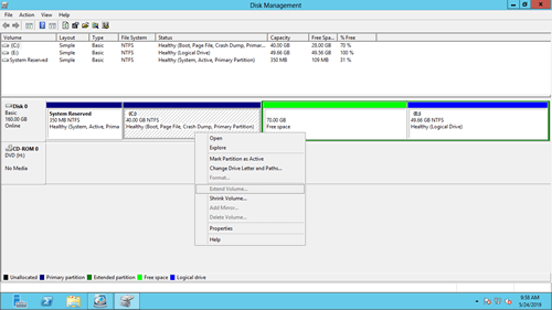 Não é possível estender C