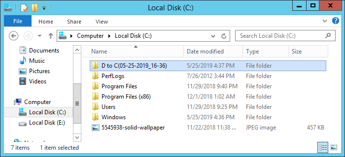 Mesclagem concluída
