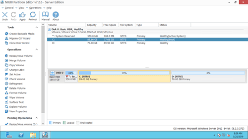 Não alocado mesclado