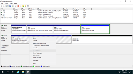 Estender Volume esmaecido